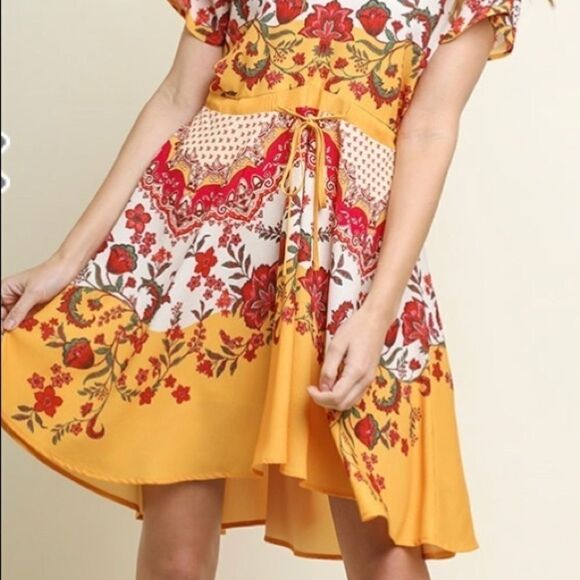 ‎Floral print short sleeve dress - Picture 2 of 5